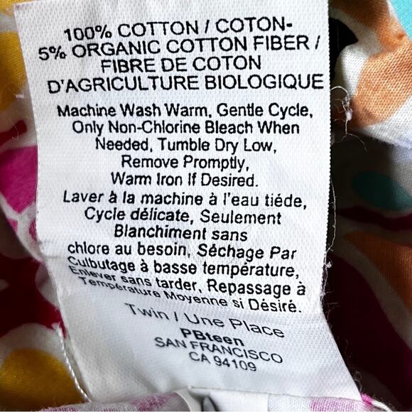 Pottery Barn Teen pink pastel cotton duvet set pillowcases size twin - Picture 6 of 8